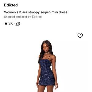 Edikted Midnight Blue Sequin Mini Dress